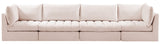 Jacob Velvet Modular Sofa - Luxurious Contemporary Seating with Deep Channel Tufting & Easy Attachment