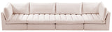 Jacob Velvet Modular Sofa - Luxurious Contemporary Seating with Deep Channel Tufting & Easy Attachment