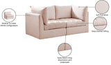 Jacob Velvet Modular Sofa - Luxurious Contemporary Seating with Deep Channel Tufting & Easy Attachment