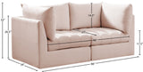Jacob Velvet Modular Sofa - Luxurious Contemporary Seating with Deep Channel Tufting & Easy Attachment