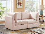 Jacob Velvet Modular Sofa - Luxurious Contemporary Seating with Deep Channel Tufting & Easy Attachment
