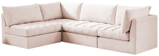 Jacob Velvet Modular Sectional Sofa - Luxurious Soft Black Upholstery with Customizable Configurations