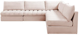 Jacob Velvet Modular Sectional Sofa - Luxurious Soft Black Upholstery with Customizable Configurations
