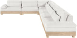 Turin - Chenille Fabric Upholstered Modular Sectional - White
