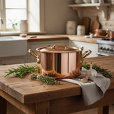 Mauviel M'Heritage M'250 B Stewpan With Lid, Brass Handles