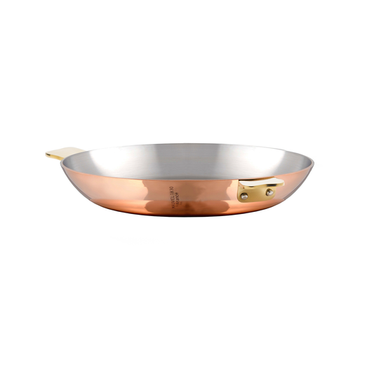 Mauviel Art Déco Copper Round Pan With Brass Handles, 6.3-In