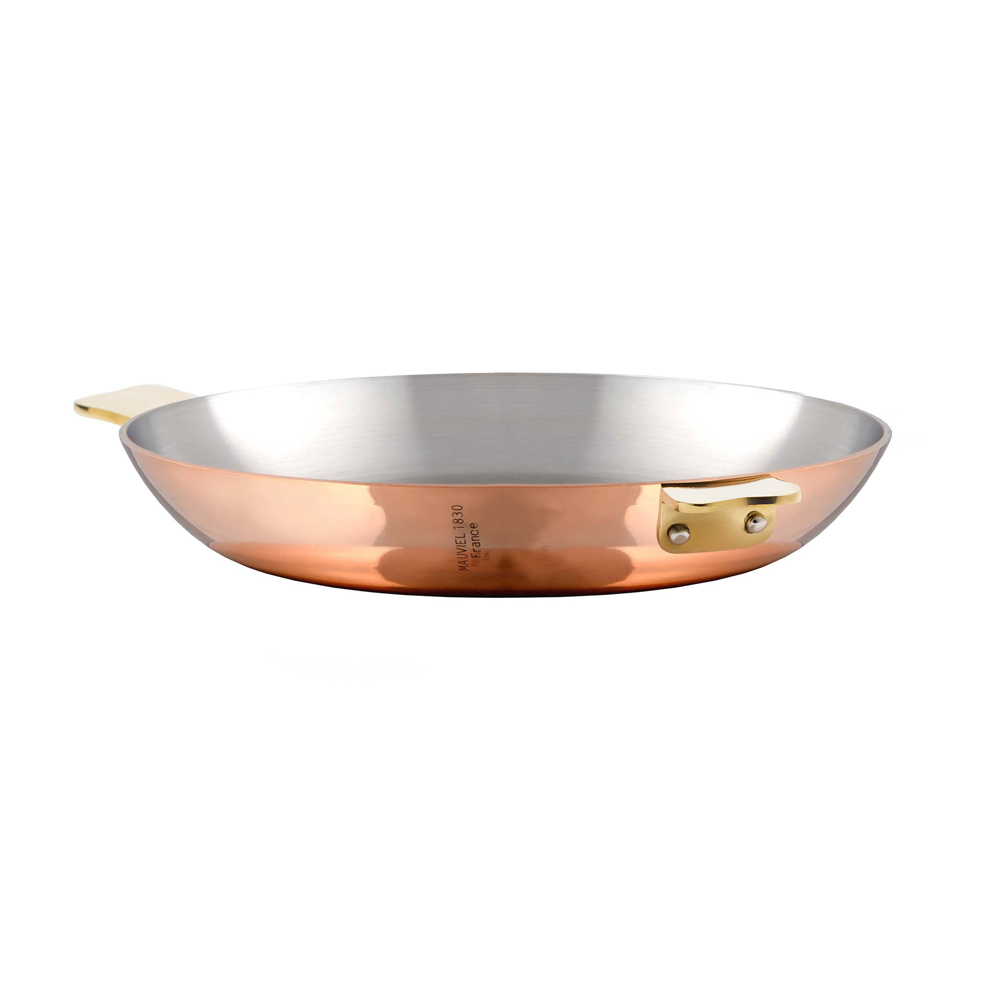 Mauviel Art Déco Copper Round Pan With Brass Handles, 7.9-In