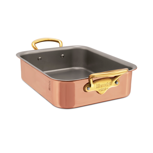 Mauviel M'Minis Copper Roasting Pan With Brass Handles, 7.1 x 5.5-in