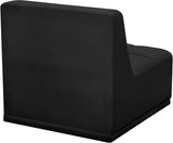 Relax Contemporary Armless Chair with Soft Upholstery, Biscuit Tufting & Modular Design for Versatility