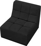 Relax Contemporary Armless Chair with Soft Upholstery, Biscuit Tufting & Modular Design for Versatility