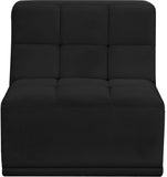 Relax Contemporary Armless Chair with Soft Upholstery, Biscuit Tufting & Modular Design for Versatility
