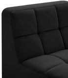 Relax Contemporary Armless Chair with Soft Upholstery, Biscuit Tufting & Modular Design for Versatility