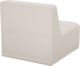 Relax Contemporary Armless Chair with Soft Upholstery, Biscuit Tufting & Modular Design for Versatility