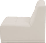 Relax Contemporary Armless Chair with Soft Upholstery, Biscuit Tufting & Modular Design for Versatility