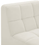 Relax Contemporary Armless Chair with Soft Upholstery, Biscuit Tufting & Modular Design for Versatility