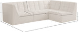 Relax Black Velvet Modular Sectional Sofa with Biscuit Tufting - Stylish Comfort for Any Space