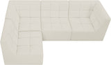 Relax Black Velvet Modular Sectional Sofa with Biscuit Tufting - Stylish Comfort for Any Space
