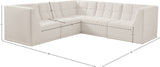 Relax Black Velvet Modular Sectional Sofa with Biscuit Tufting - Stylish Comfort for Any Space