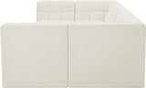 Relax Black Velvet Modular Sectional Sofa with Biscuit Tufting - Stylish Comfort for Any Space