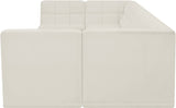 Relax Black Velvet Modular Sectional Sofa with Biscuit Tufting - Stylish Comfort for Any Space