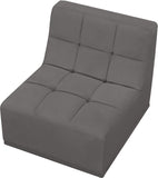 Relax Contemporary Armless Chair with Soft Upholstery, Biscuit Tufting & Modular Design for Versatility