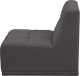 Relax Contemporary Armless Chair with Soft Upholstery, Biscuit Tufting & Modular Design for Versatility