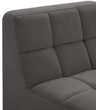 Relax Contemporary Armless Chair with Soft Upholstery, Biscuit Tufting & Modular Design for Versatility