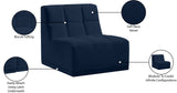 Relax Contemporary Armless Chair with Soft Upholstery, Biscuit Tufting & Modular Design for Versatility