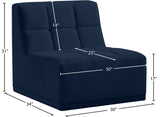 Relax Contemporary Armless Chair with Soft Upholstery, Biscuit Tufting & Modular Design for Versatility