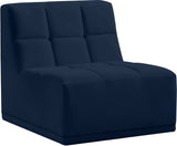 Relax Contemporary Armless Chair with Soft Upholstery, Biscuit Tufting & Modular Design for Versatility