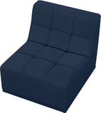 Relax Contemporary Armless Chair with Soft Upholstery, Biscuit Tufting & Modular Design for Versatility