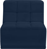 Relax Contemporary Armless Chair with Soft Upholstery, Biscuit Tufting & Modular Design for Versatility