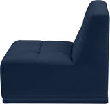 Relax Contemporary Armless Chair with Soft Upholstery, Biscuit Tufting & Modular Design for Versatility