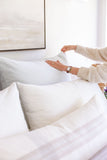 Como Ladder Stitch Cotton Sateen Sheet Set