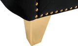 Michelle Velvet Loveseat – Sumptuous Glamour with Gold Nailheads, Iron Legs & Deep Button Tufting