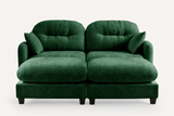 MOLLY 74" Loveseat with 2 Ottomans