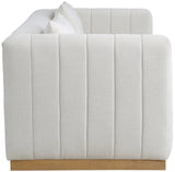 Lucia Sofa - Oversized Textured Linen Fabric Couch with Deep Channel Tufting for Ultimate Comfort