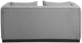 Lucia Oversized Loveseat - Cozy Textured Fabric Comfort with Deep Channel Tufting and Black Base