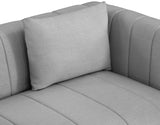 Lucia Oversized Loveseat - Cozy Textured Fabric Comfort with Deep Channel Tufting and Black Base