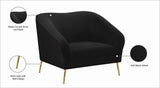 Hermosa Velvet Chair - Luxurious Mid-Century Design with Elegant Gold Legs and Curved Back for Style