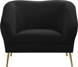 Hermosa Velvet Chair - Luxurious Mid-Century Design with Elegant Gold Legs and Curved Back for Style