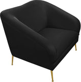 Hermosa Velvet Chair - Luxurious Mid-Century Design with Elegant Gold Legs and Curved Back for Style