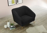 Hermosa Velvet Chair - Luxurious Mid-Century Design with Elegant Gold Legs and Curved Back for Style