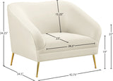 Hermosa Velvet Chair - Luxurious Mid-Century Design with Elegant Gold Legs and Curved Back for Style