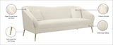 Hermosa Velvet Sofa - Elegant Mid-Century Design with Sleek Curved Arms and Luxurious Gold Legs