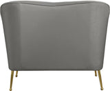Hermosa Velvet Chair - Luxurious Mid-Century Design with Elegant Gold Legs and Curved Back for Style