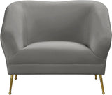 Hermosa Velvet Chair - Luxurious Mid-Century Design with Elegant Gold Legs and Curved Back for Style