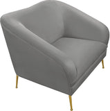 Hermosa Velvet Chair - Luxurious Mid-Century Design with Elegant Gold Legs and Curved Back for Style
