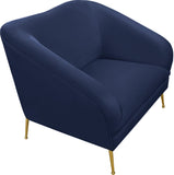 Hermosa Velvet Chair - Luxurious Mid-Century Design with Elegant Gold Legs and Curved Back for Style