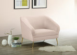 Hermosa Velvet Chair - Luxurious Mid-Century Design with Elegant Gold Legs and Curved Back for Style